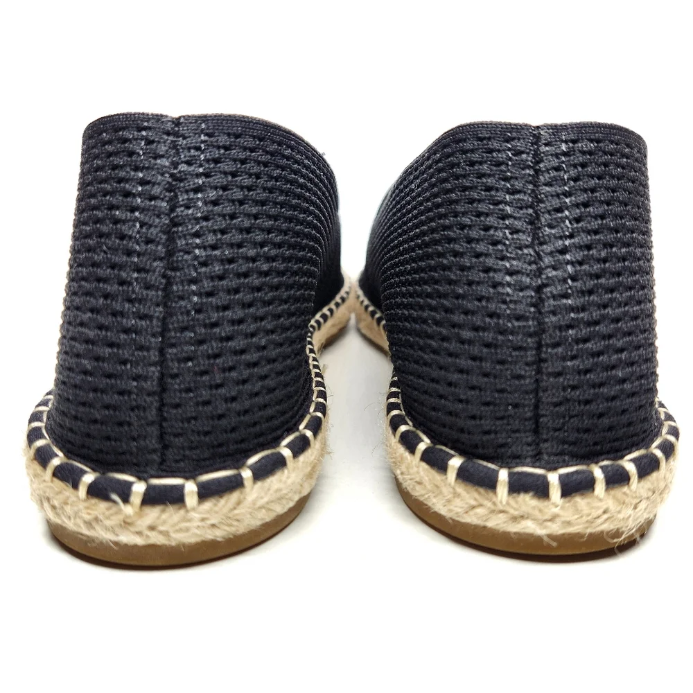 Eileen Fisher Black Canvas Espadrilles Womans 9